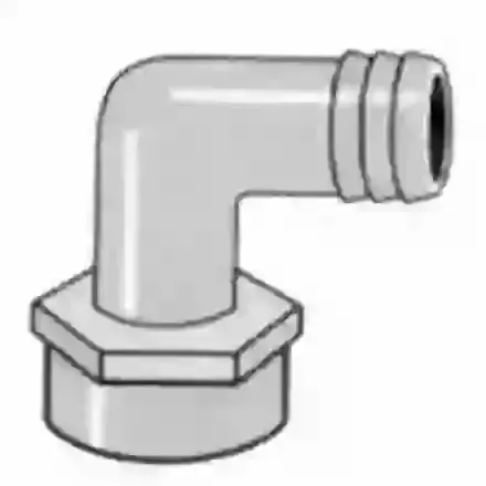 Elbow - female thread to barb